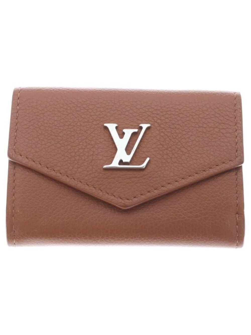 Louis Vuitton Portefeuille Lock Mini Trifold Wallet Brown